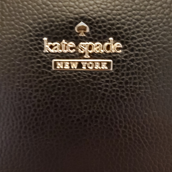 Kate Spade Zip Small Wallet Pebbeled Black Leather - Picture 7 of 7